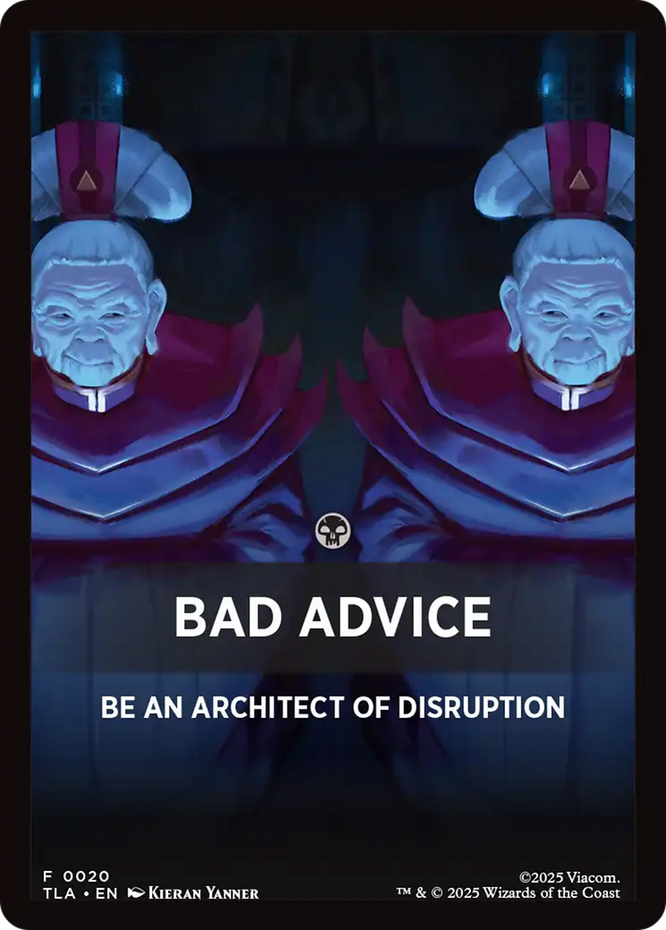 Bad Advice Theme Card [Avatar: The Last Airbender Tokens] | Exor Games Truro