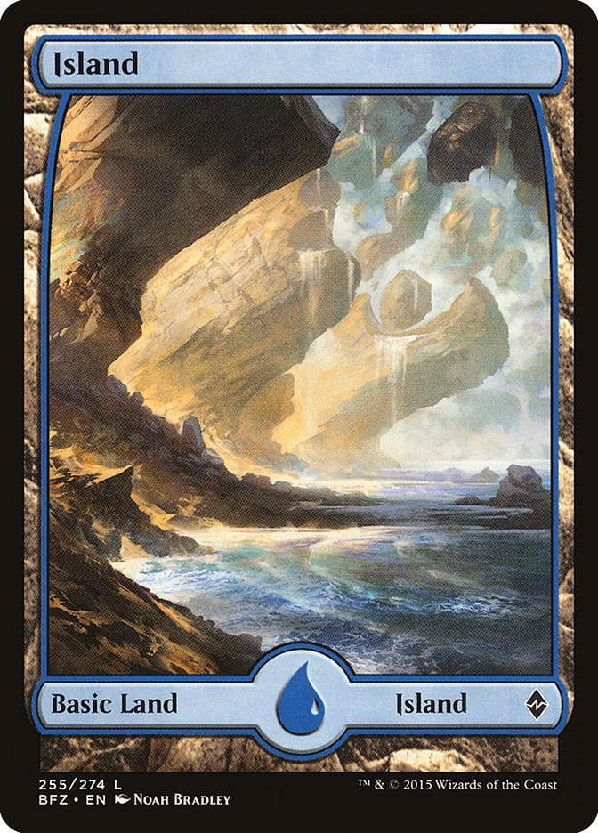 Island (255) (Full Art) [Battle for Zendikar] | Exor Games Truro