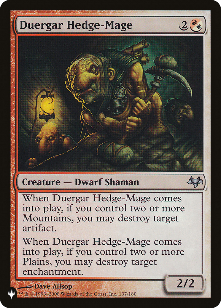 Duergar Hedge-Mage [The List Reprints] | Exor Games Truro