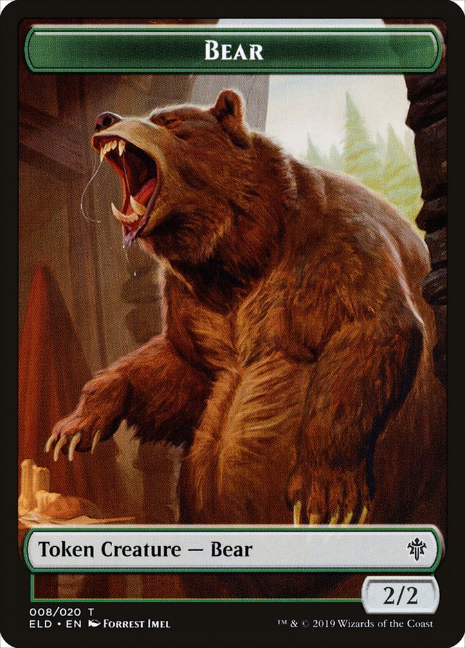 Bear Token [Throne of Eldraine Tokens] | Exor Games Truro