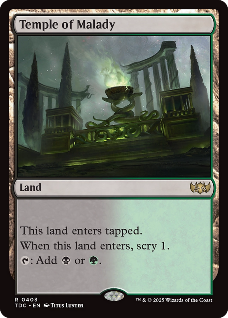 Temple of Malady [Tarkir: Dragonstorm Commander] | Exor Games Truro