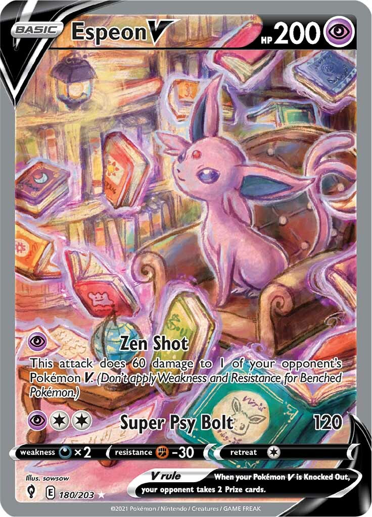 Espeon V (180/203) [Sword & Shield: Evolving Skies] | Exor Games Truro