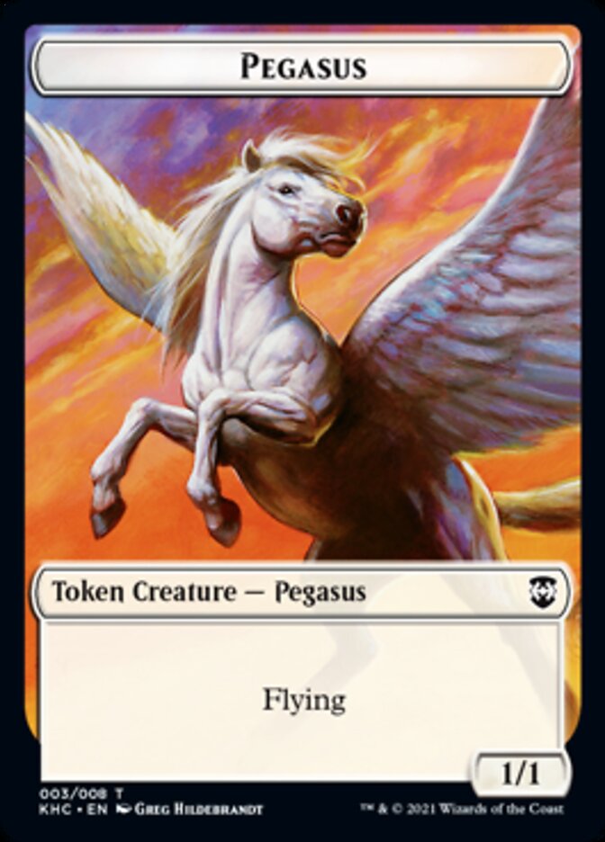 Pegasus Token [Kaldheim Commander Tokens] | Exor Games Truro