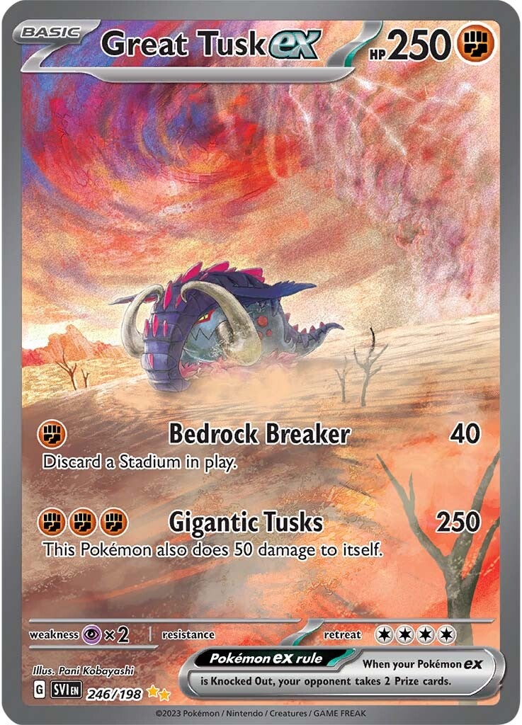 Great Tusk ex (246/198) [Scarlet & Violet: Base Set] | Exor Games Truro