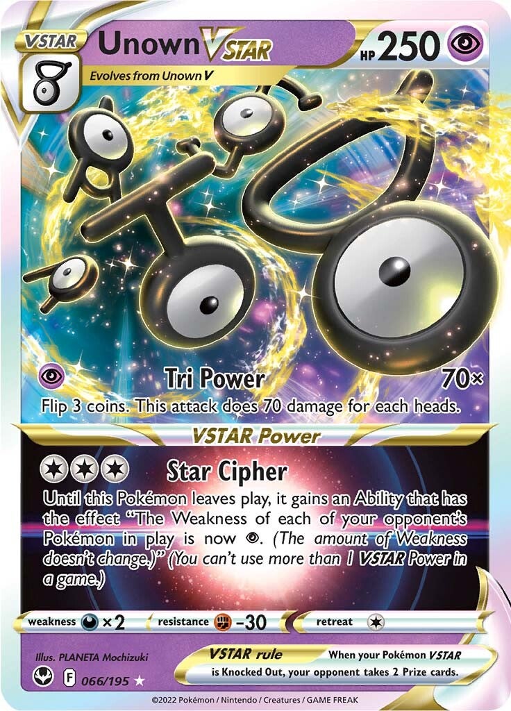 Unown VSTAR (066/195) [Sword & Shield: Silver Tempest] | Exor Games Truro