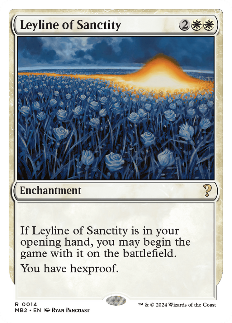 Leyline of Sanctity (White Border) [Mystery Booster 2] | Exor Games Truro