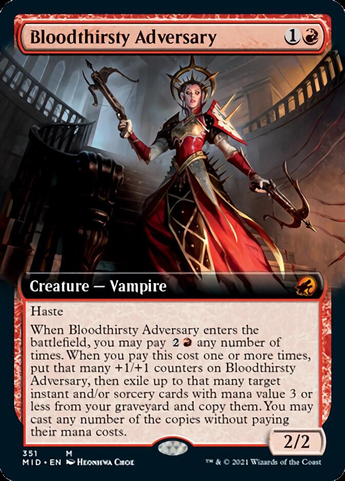 Bloodthirsty Adversary (Extended Art) [Innistrad: Midnight Hunt] | Exor Games Truro
