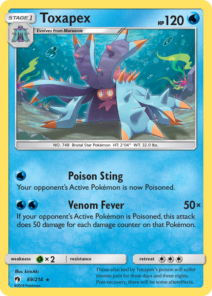 Toxapex (69/214) [Sun & Moon: Lost Thunder] | Exor Games Truro