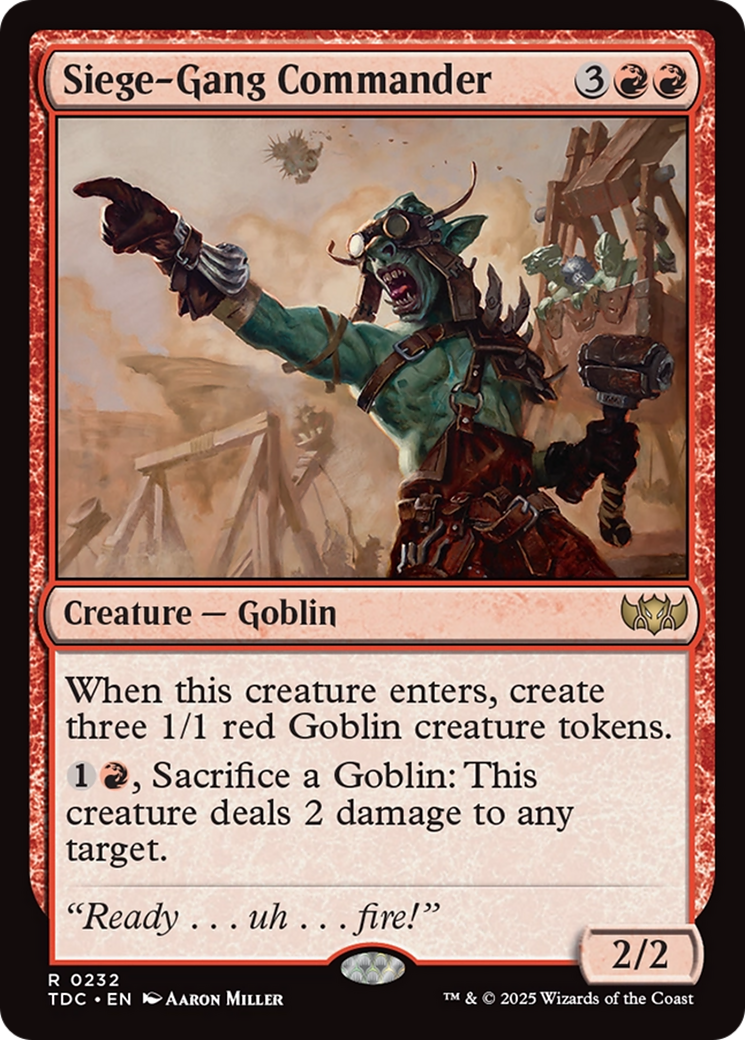 Siege-Gang Commander [Tarkir: Dragonstorm Commander] | Exor Games Truro