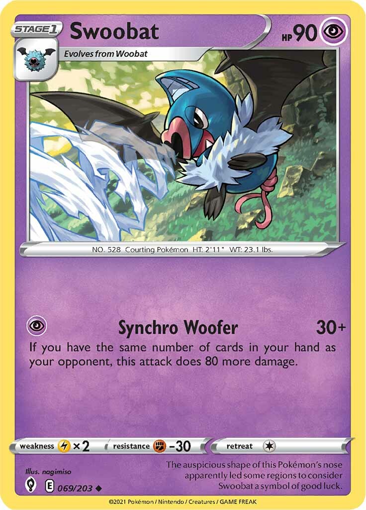 Swoobat (069/203) [Sword & Shield: Evolving Skies] | Exor Games Truro