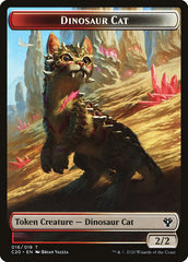 Bird // Dinosaur Cat Double-Sided Token [Commander 2020 Tokens] | Exor Games Truro