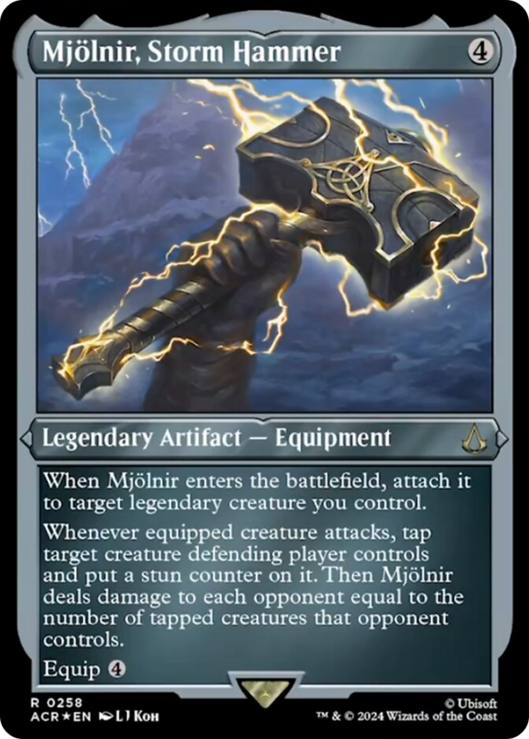 Mjolnir, Storm Hammer (Foil Etched) [Assassin's Creed] | Exor Games Truro