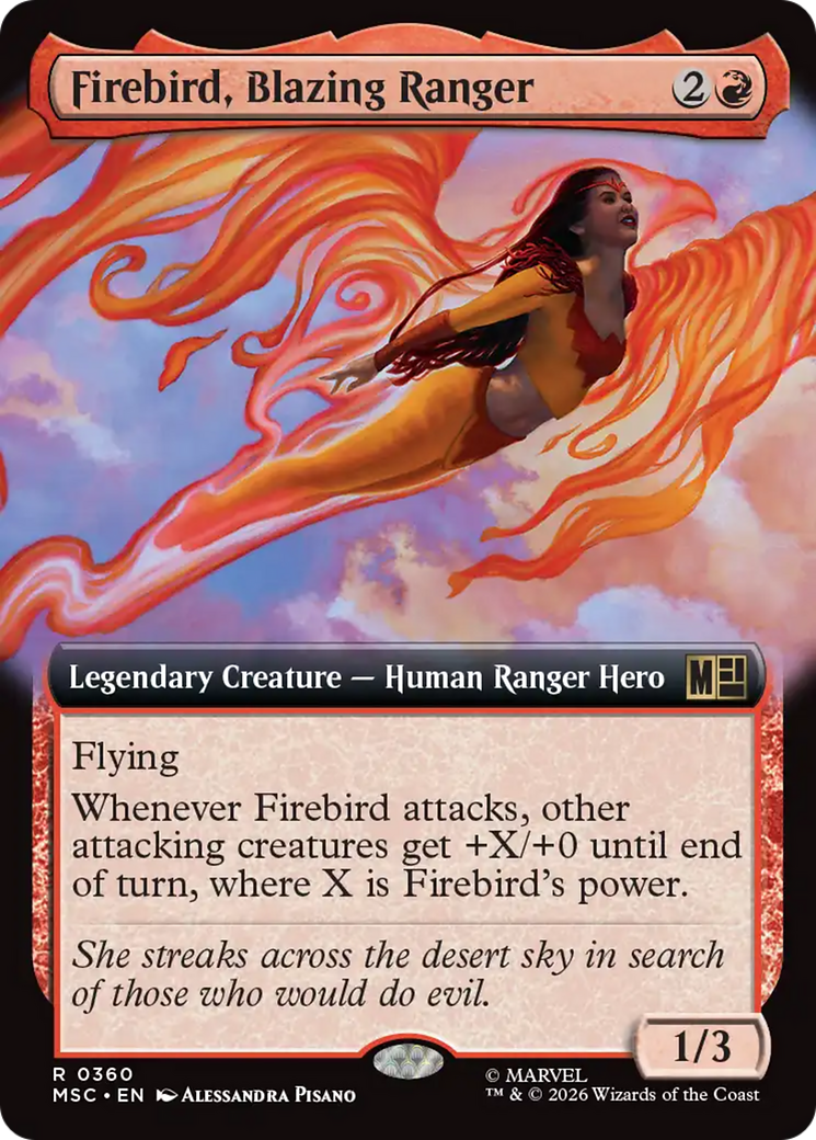 Firebird, Blazing Ranger (Extended Art) [Marvel Super Heroes Commander] | Exor Games Truro