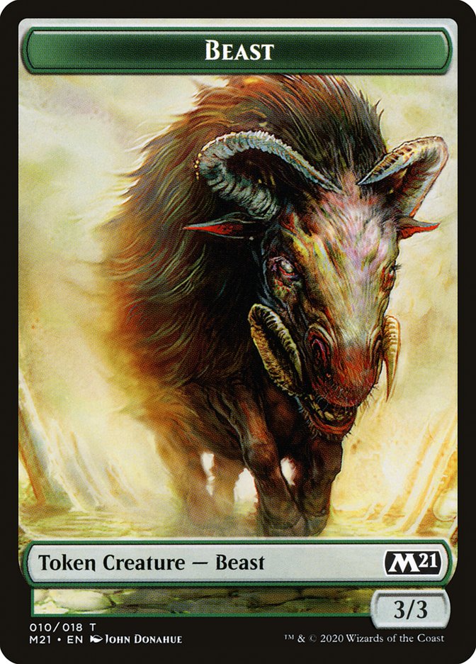 Beast Token [Core Set 2021 Tokens] | Exor Games Truro