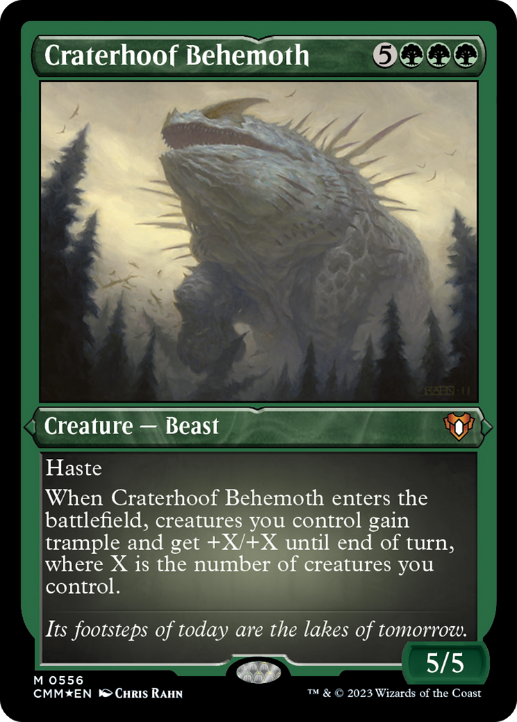 Craterhoof Behemoth (Foil Etched) [Commander Masters] | Exor Games Truro