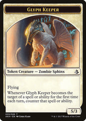 Glyph Keeper // Warrior Double-Sided Token [Amonkhet Tokens] | Exor Games Truro