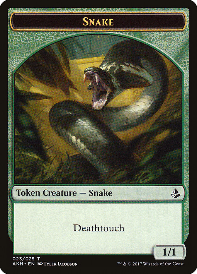 Aven Initiate // Snake Double-Sided Token [Amonkhet Tokens] | Exor Games Truro