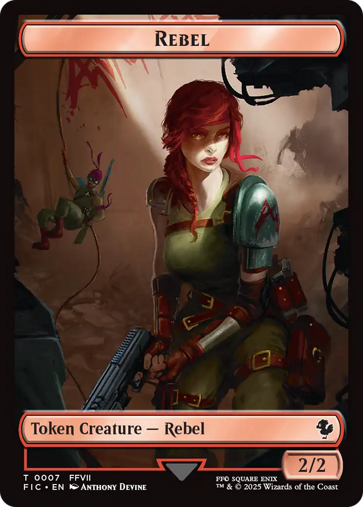 Soldier // Rebel Double-Sided Token (Surge Foil) [FINAL FANTASY Commander Tokens] | Exor Games Truro