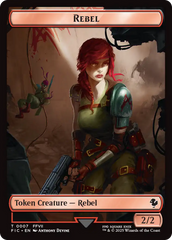 Soldier // Rebel Double-Sided Token (Surge Foil) [FINAL FANTASY Commander Tokens] | Exor Games Truro