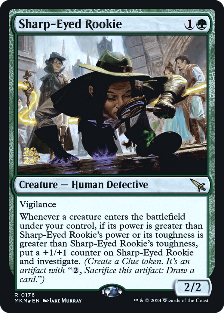 Sharp-Eyed Rookie [Murders at Karlov Manor Prerelease Promos] | Exor Games Truro