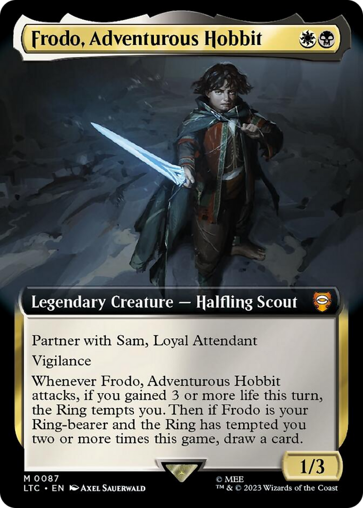 Frodo, Adventurous Hobbit (Extended Art) [The Lord of the Rings: Tales of Middle-Earth Commander] | Exor Games Truro