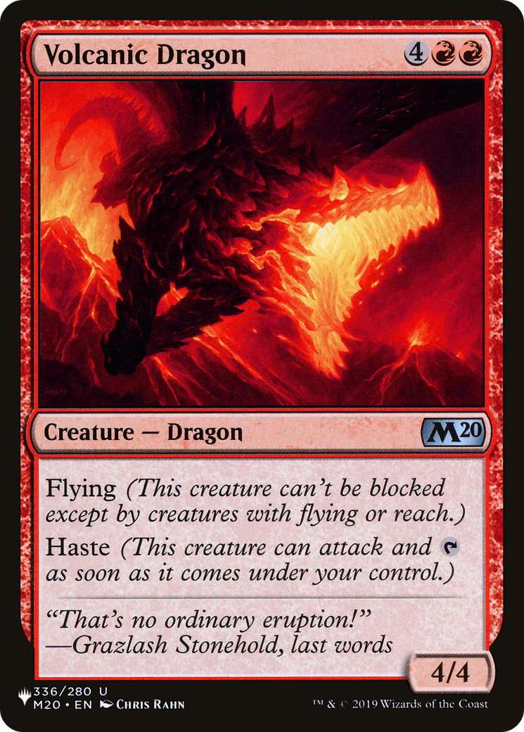 Volcanic Dragon (M20) [The List] | Exor Games Truro