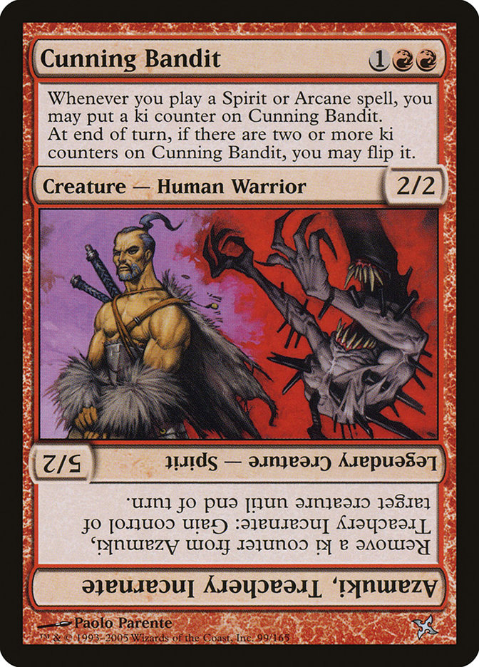 Cunning Bandit // Azamuki, Treachery Incarnate [Betrayers of Kamigawa] | Exor Games Truro