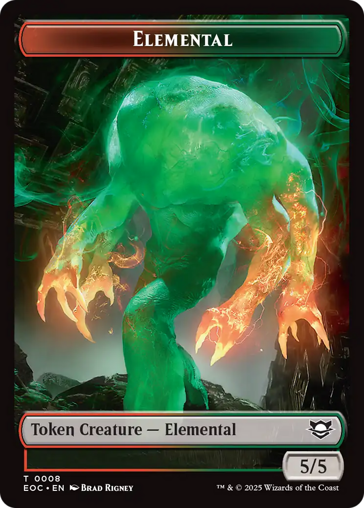 Beast (0006) // Elemental (0008) Double-Sided Token [Edge of Eternities Commander Tokens] | Exor Games Truro