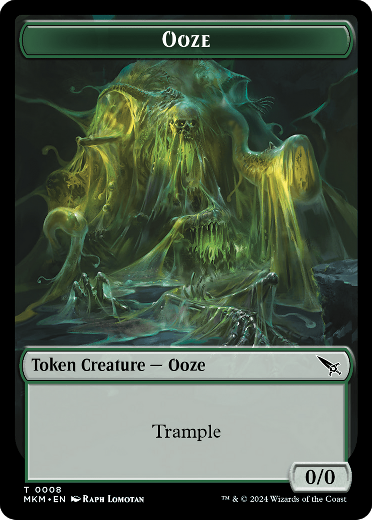 Ooze // A Mysterious Creature Double-Sided Token [Murders at Karlov Manor Tokens] | Exor Games Truro