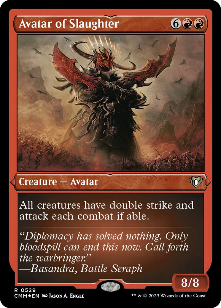 Avatar of Slaughter (Foil Etched) [Commander Masters] | Exor Games Truro