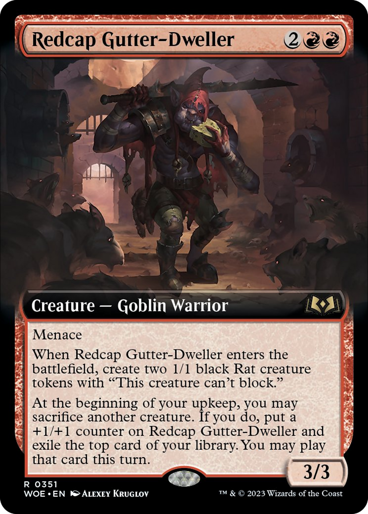 Redcap Gutter-Dweller (Extended Art) [Wilds of Eldraine] | Exor Games Truro