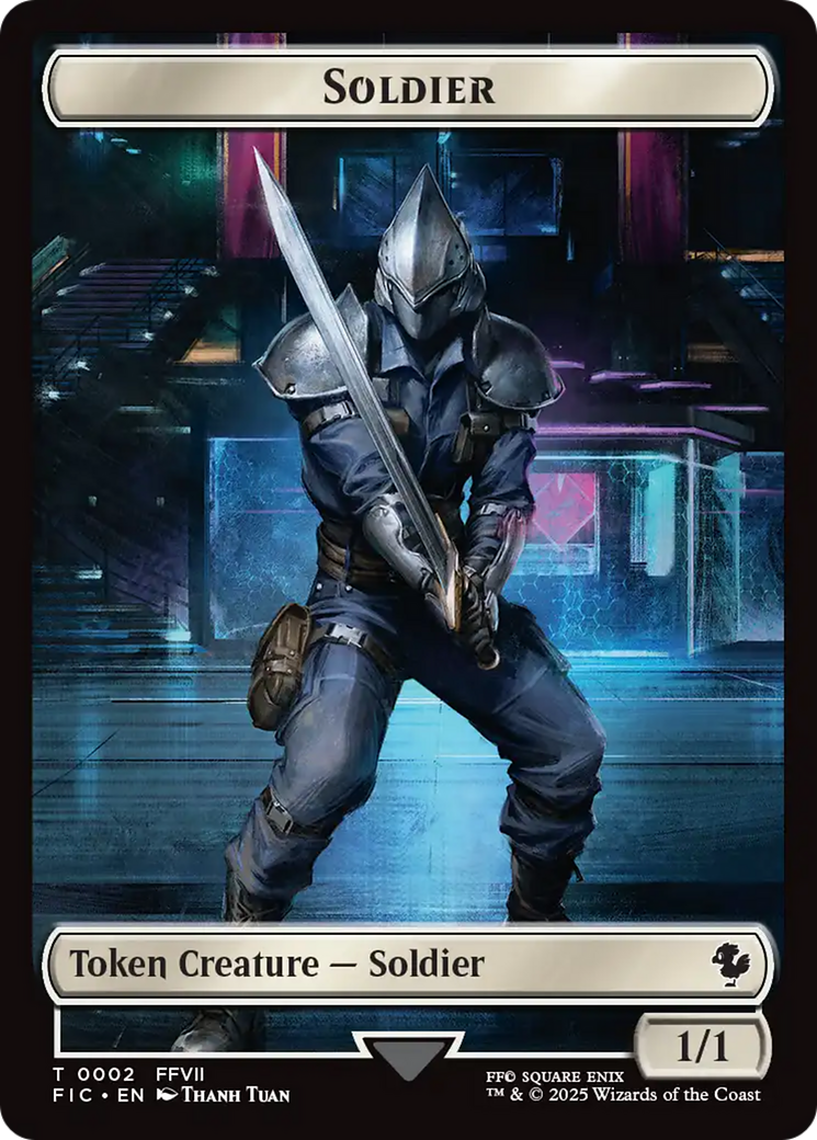 Soldier // Rebel Double-Sided Token [FINAL FANTASY Commander Tokens] | Exor Games Truro