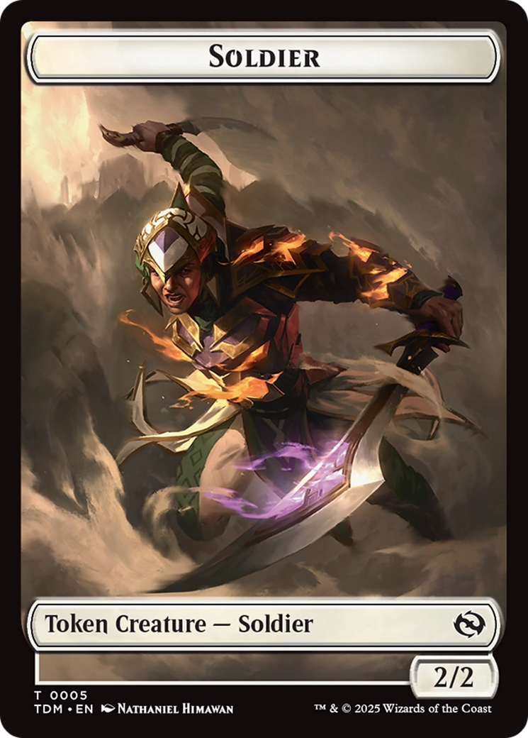 Soldier (0004) // Soldier (0005) Double-Sided Token [Tarkir: Dragonstorm Tokens] | Exor Games Truro