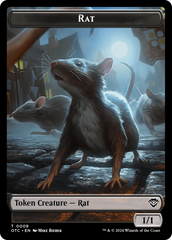 Rat // Blood Double-Sided Token [Outlaws of Thunder Junction Commander Tokens] | Exor Games Truro