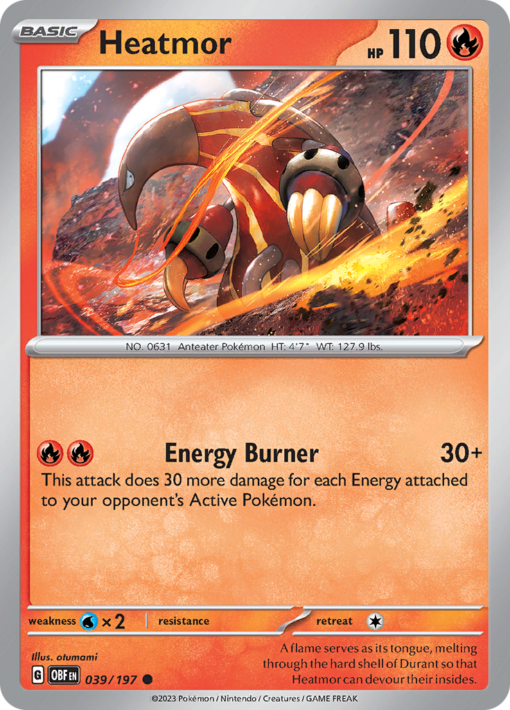 Heatmor (039/197) [Scarlet & Violet: Obsidian Flames] | Exor Games Truro