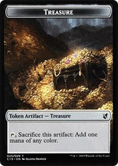 Treasure // Human Double-Sided Token [Commander 2019 Tokens] | Exor Games Truro