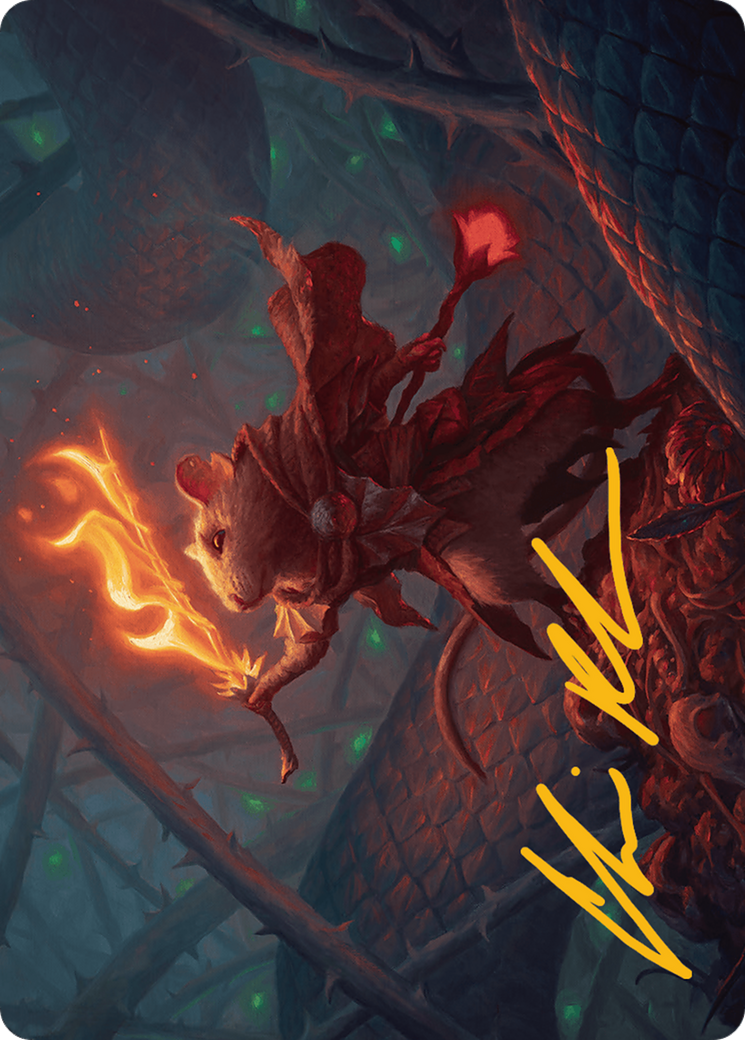 Emberheart Challenger Art Card (Gold-Stamped Signature) [Bloomburrow Art Series] | Exor Games Truro