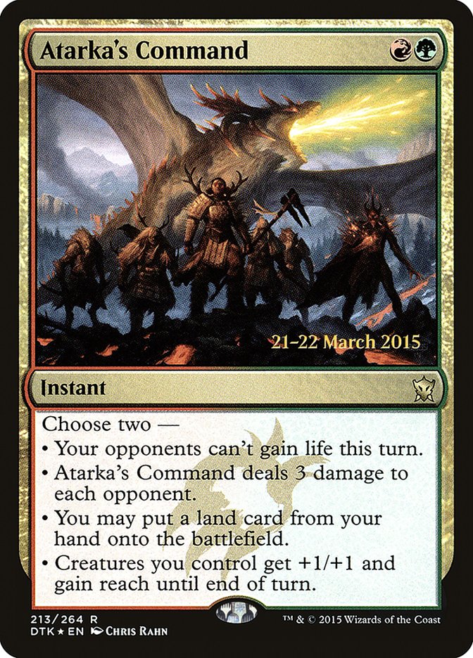 Atarka's Command [Dragons of Tarkir Prerelease Promos] | Exor Games Truro