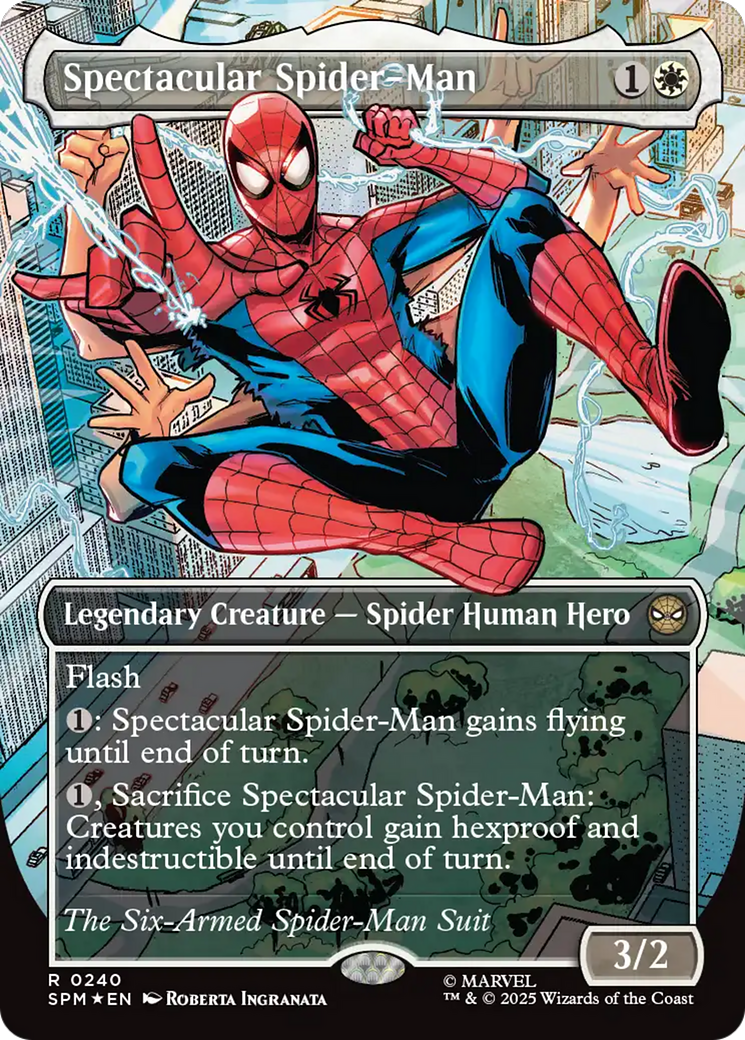 Spectacular Spider-Man (0240) (Borderless) (Textured Foil) [Marvel's Spider-Man] | Exor Games Truro