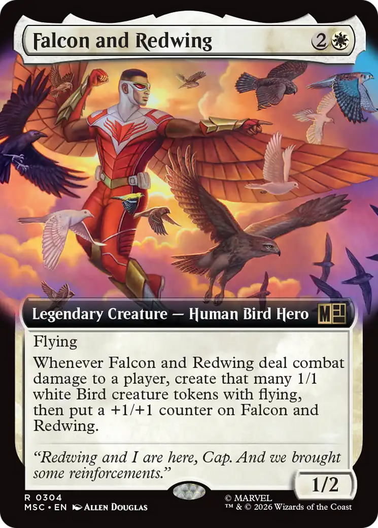 Falcon and Redwing (Extended Art) [Marvel Super Heroes Commander] | Exor Games Truro