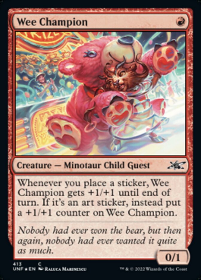 Wee Champion (Galaxy Foil) [Unfinity] | Exor Games Truro