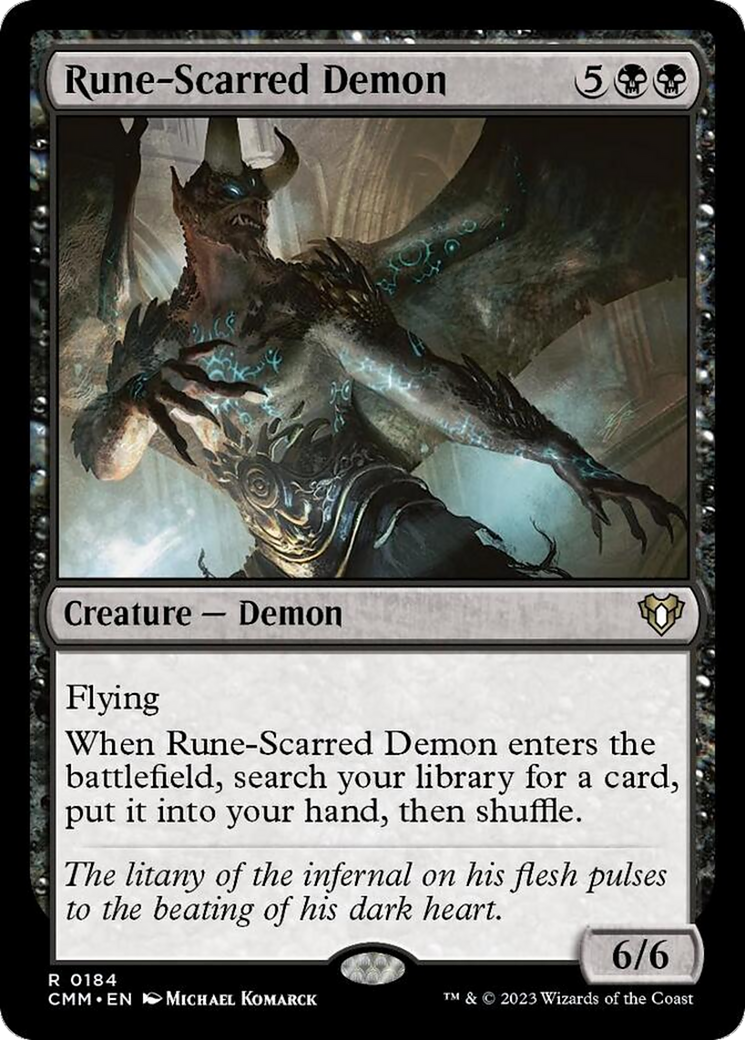 Rune-Scarred Demon [Commander Masters] | Exor Games Truro