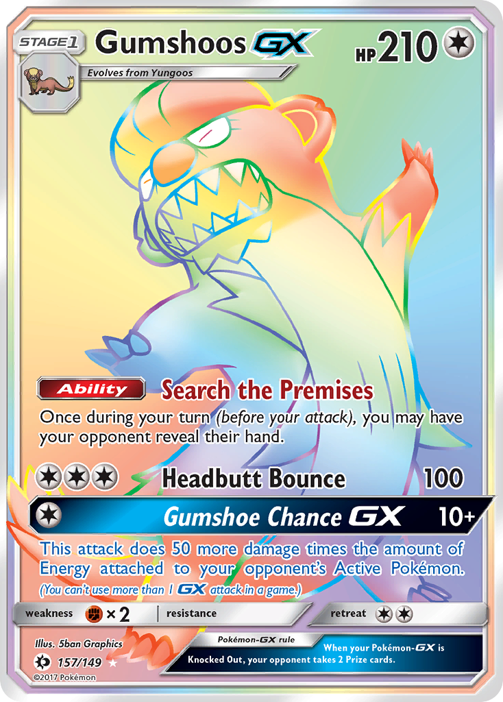 Gumshoos GX (157/149) [Sun & Moon: Base Set] | Exor Games Truro