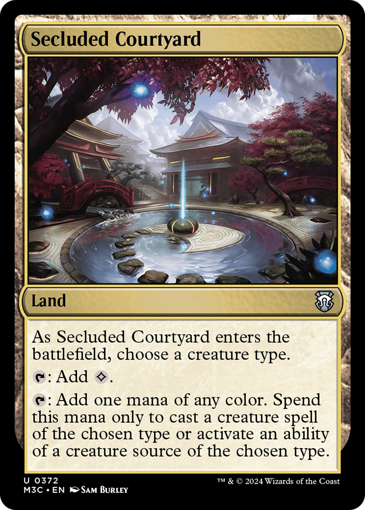 Secluded Courtyard (Ripple Foil) [Modern Horizons 3 Commander] | Exor Games Truro