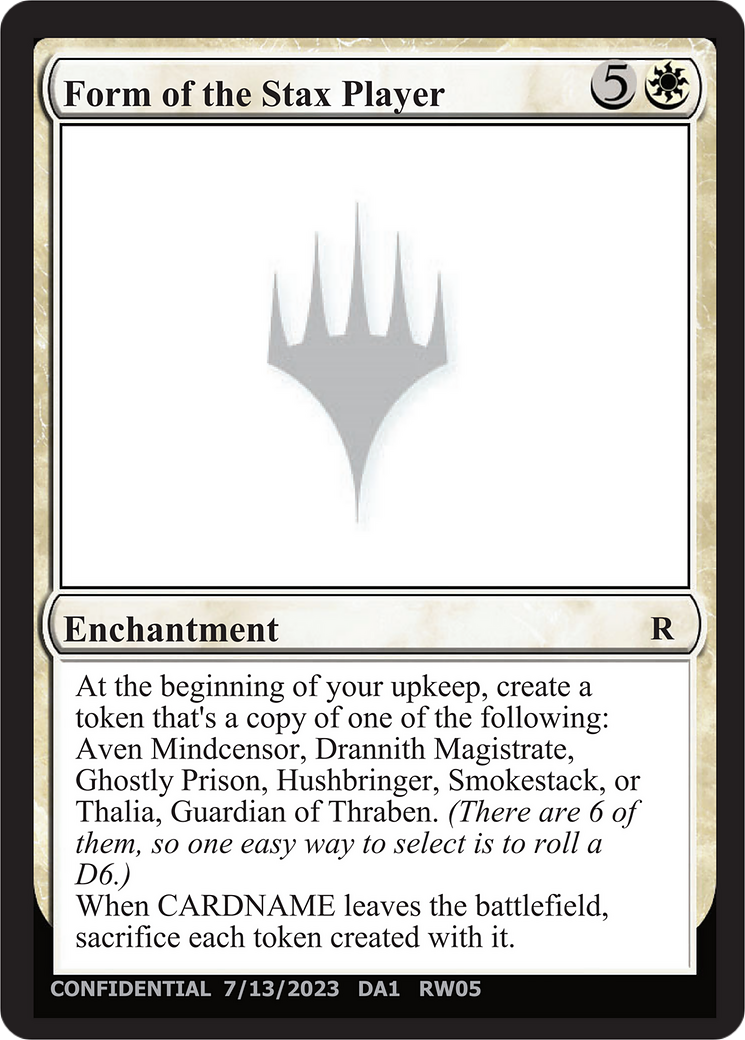 Form of the Stax Player [Unknown Event] | Exor Games Truro