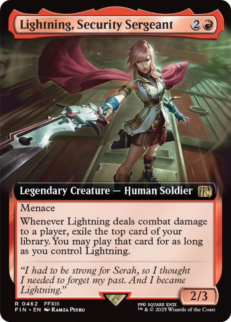 Lightning, Security Sergeant (Extended Art) [FINAL FANTASY] | Exor Games Truro
