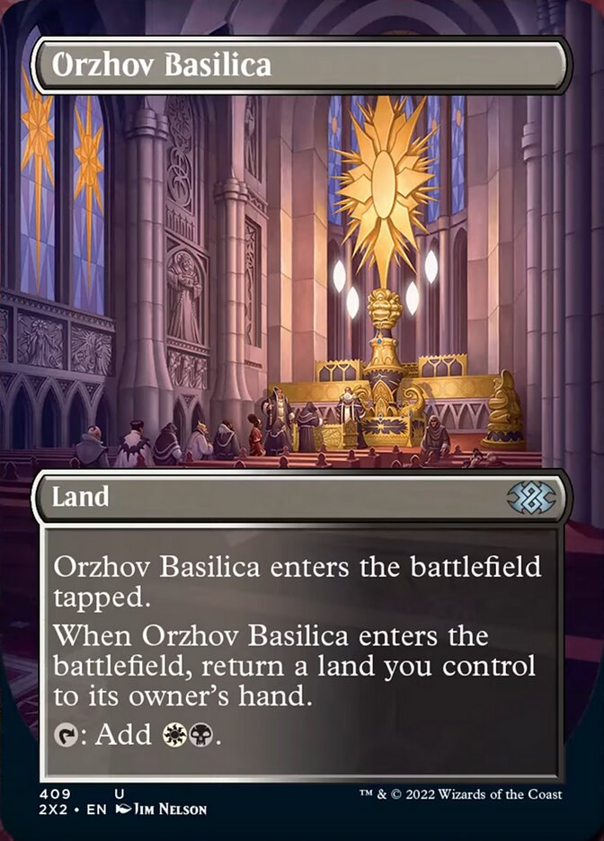 Orzhov Basilica (Borderless Alternate Art) [Double Masters 2022] | Exor Games Truro