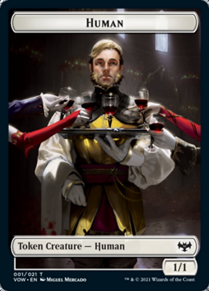 Human (001) // Zombie (005) Double-Sided Token [Innistrad: Crimson Vow Tokens] | Exor Games Truro