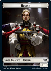 Human (001) // Human Soldier Double-Sided Token [Innistrad: Crimson Vow Tokens] | Exor Games Truro