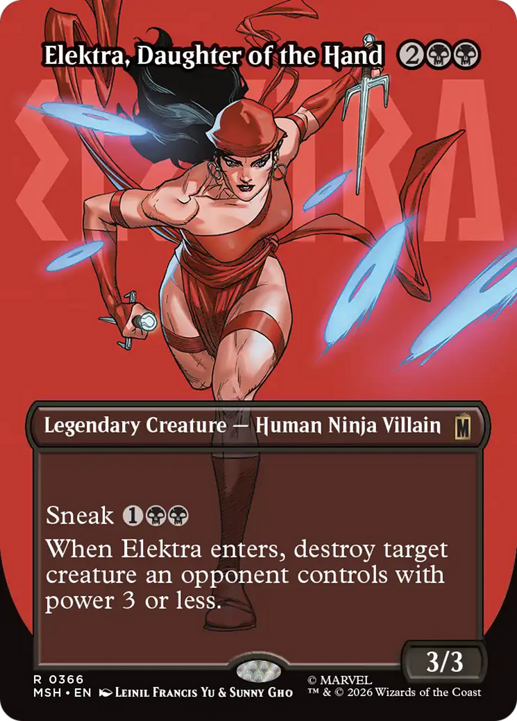 Elektra, Daughter of the Hand (Borderless) (366) [Marvel Super Heroes] | Exor Games Truro